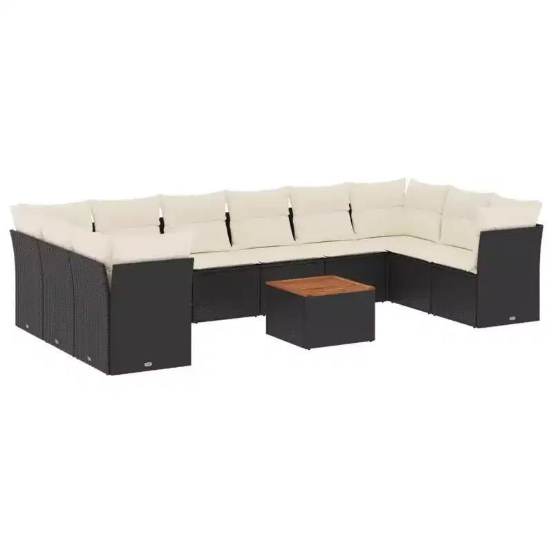 Ensemble de canapé de jardin modulable vidaXL avec rangement et coussins