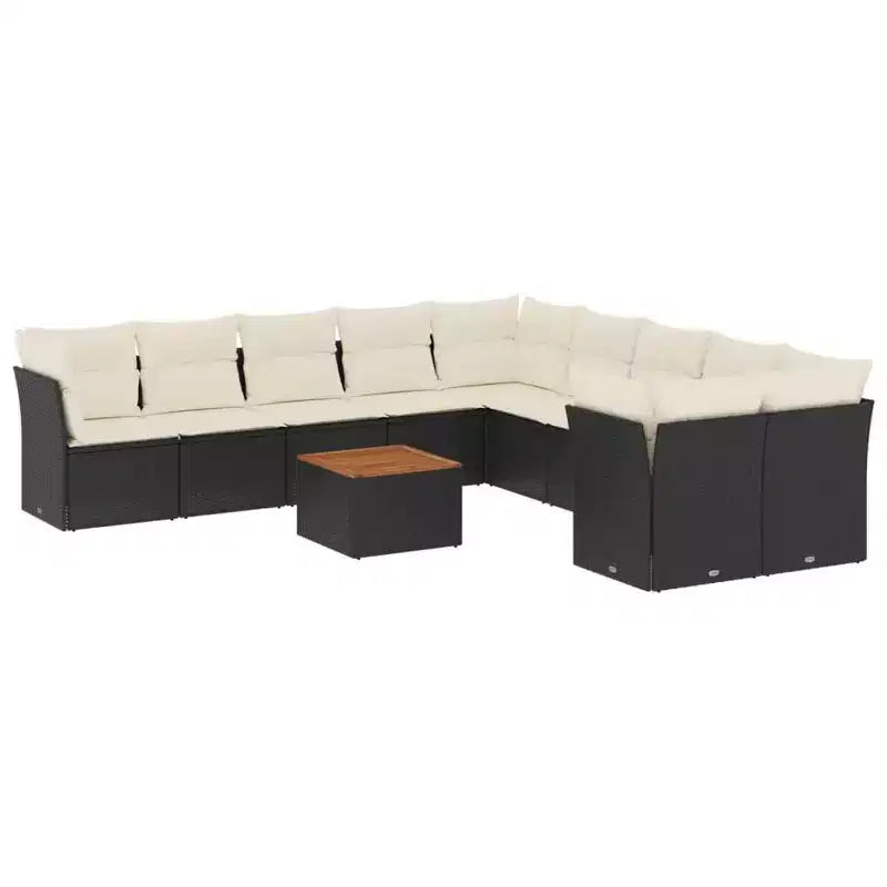 Ensemble de canapé de jardin modulable vidaXL avec rangement et coussins