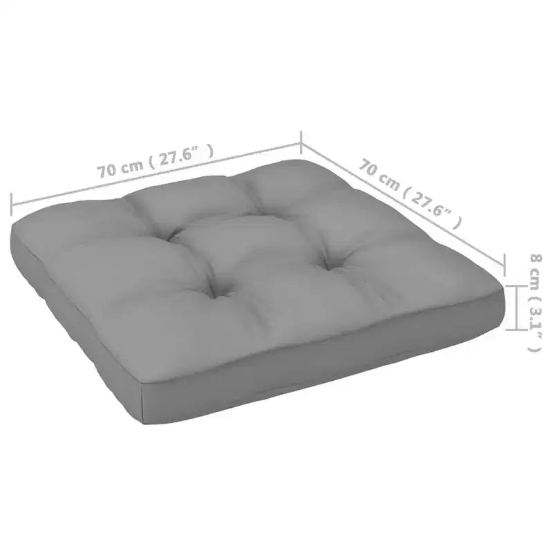 vidaXL Salon de jardin gris Bois de pin massif Ensemble de 7 pièces Modulable