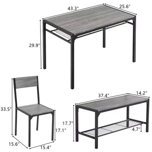 Bryleah 4 - Person Four Leg Dining Set