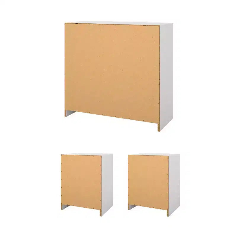 Tvilum, Ensemble chambre 3 pièces Portland - Commode et lot de 2 tables de chevet