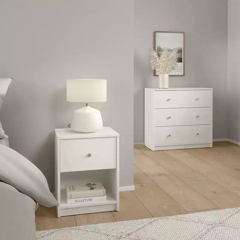 Tvilum, Ensemble chambre 3 pièces Portland - Commode et lot de 2 tables de chevet