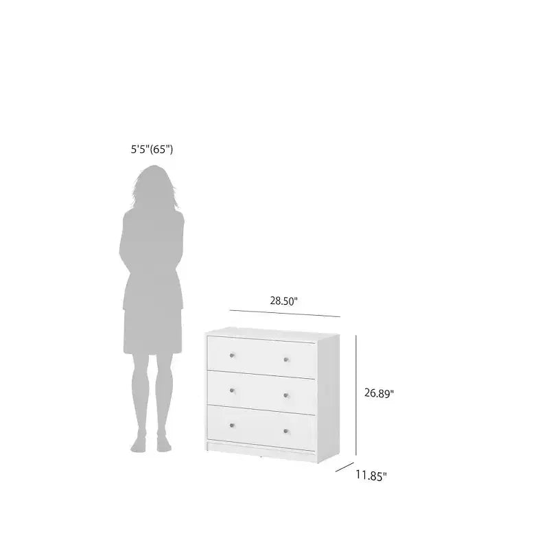 Tvilum, Ensemble chambre 3 pièces Portland - Commode et lot de 2 tables de chevet