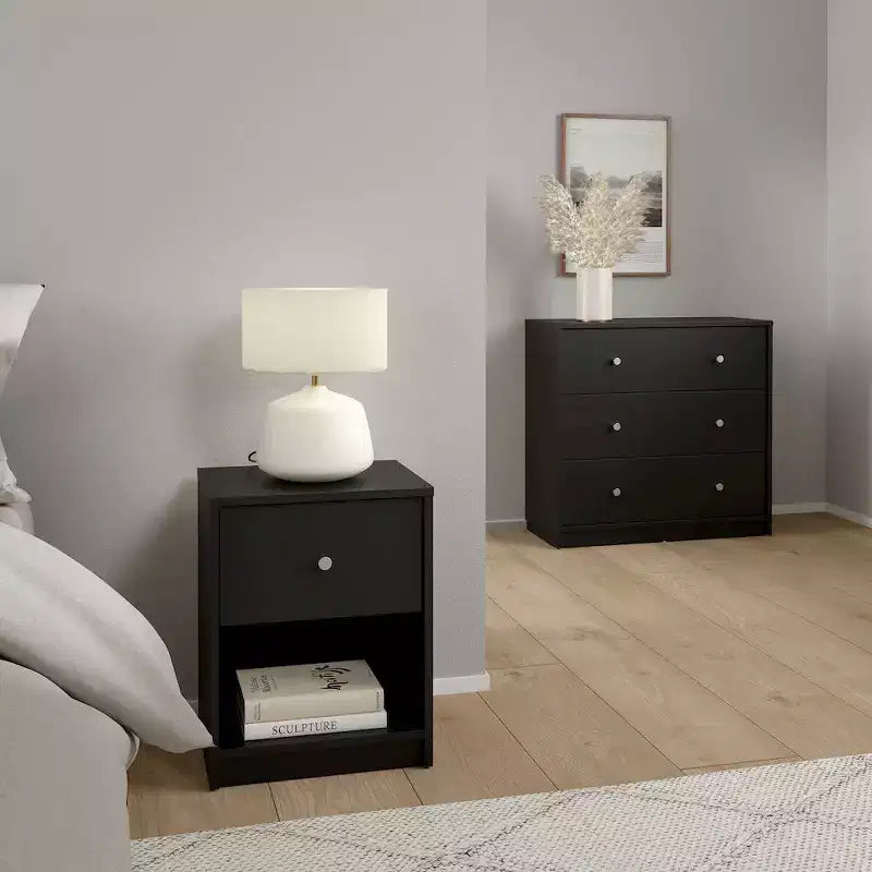 Tvilum, Ensemble chambre 3 pièces Portland - Commode et lot de 2 tables de chevet
