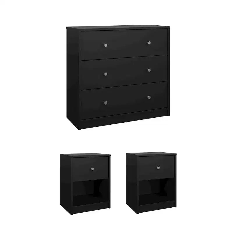 Tvilum, Portland 3-Piece Bedroom Set - Chest And Nightstand Set Of 2