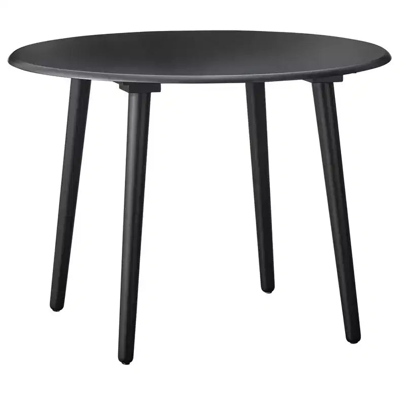 Buylateral Ensemble de salle à manger rond Florence Farmhouse 3 pièces 42 po avec chaises en bois massif Noir