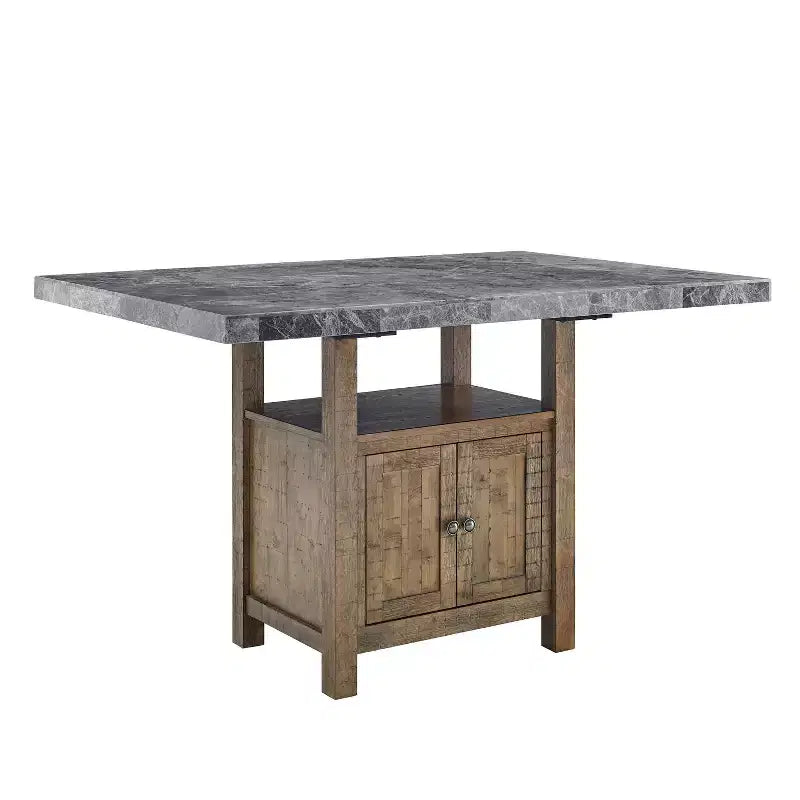 Ensemble de salle à manger 5 pièces en marbre Grayson gris/bois flotté – Steve Silver Co.