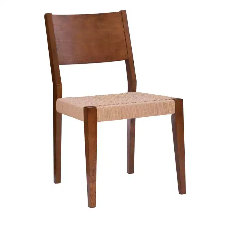 Ensemble de salle à manger 5 pièces Clara avec chaises et banc en corde marron - Powell
