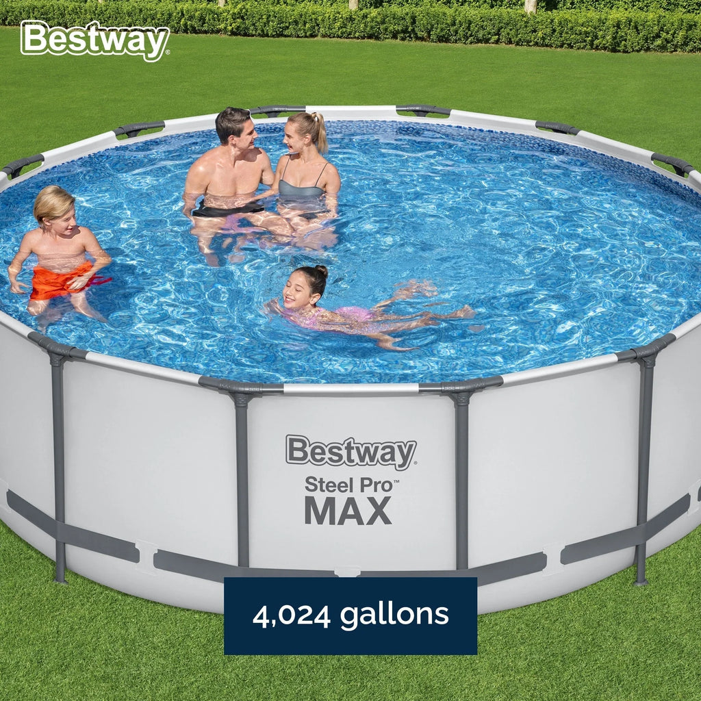Piscine hors sol ronde Bestway Steel Pro MAX avec pompe et bâche