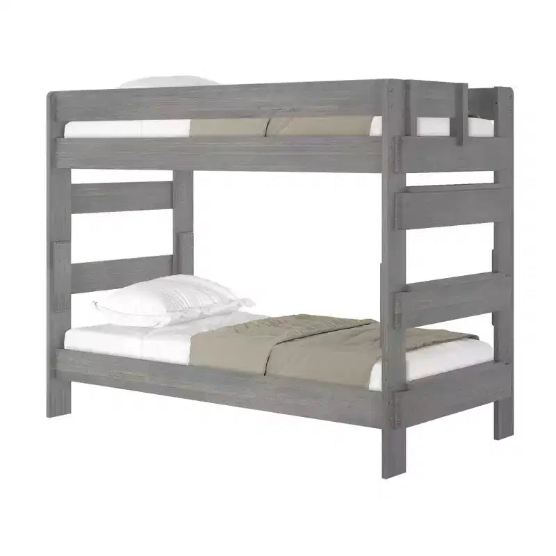 Lit superposé double en bois massif Plank+Beam pour adulte
