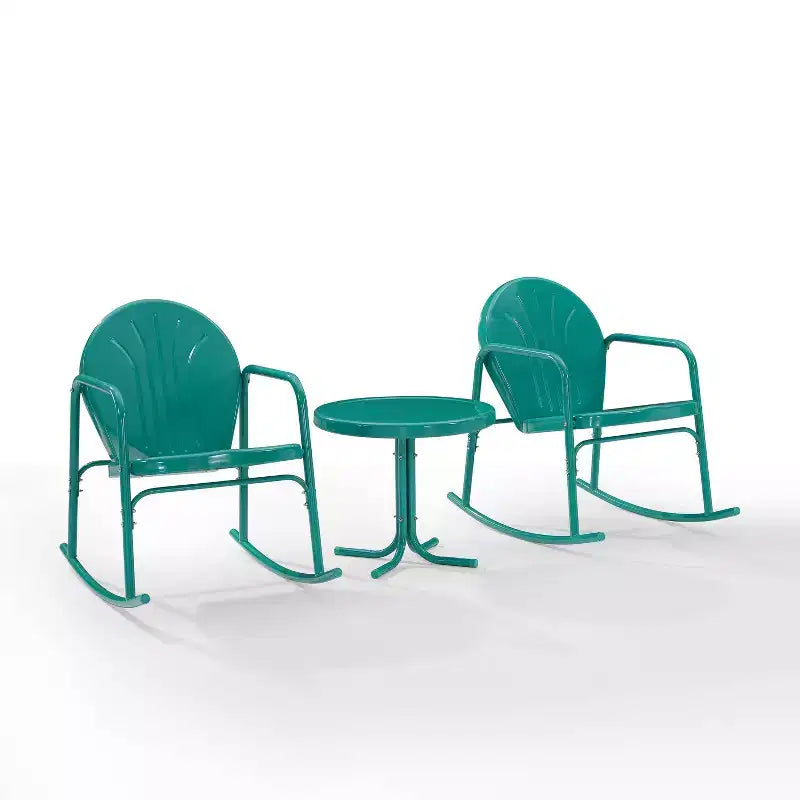 Crosley 3pc Griffith Outdoor Patio Rocking Chair Set