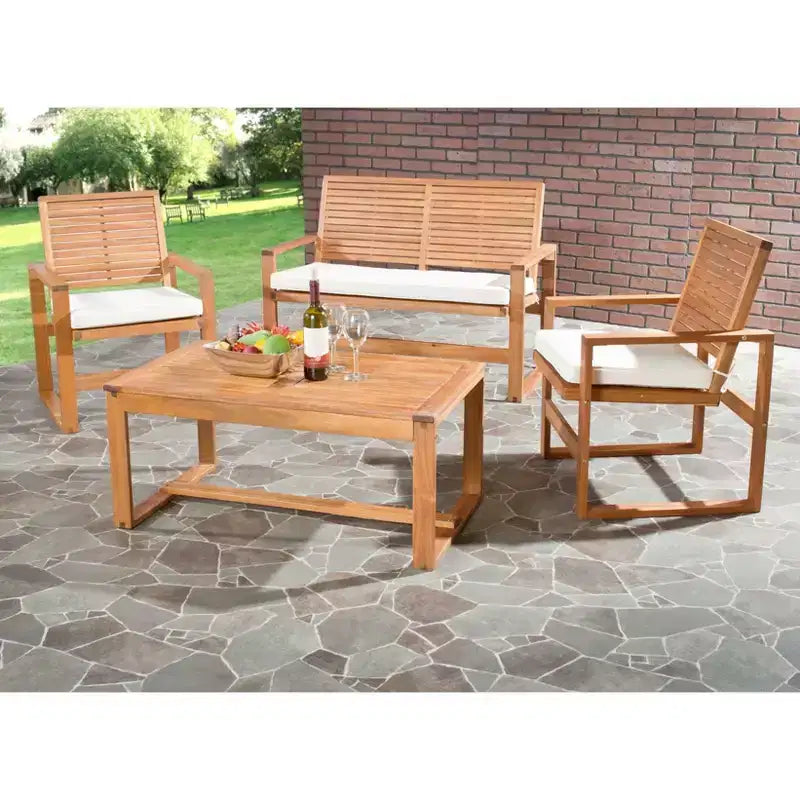 Ensemble de patio 4 pièces Ozark - Intérieur/Extérieur - FOX6007 - Safavieh Couture