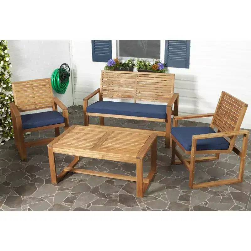 Ensemble de patio 4 pièces Ozark - Intérieur/Extérieur - FOX6007 - Safavieh Couture