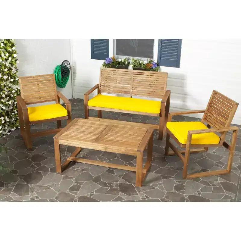 Ensemble de patio 4 pièces Ozark - Intérieur/Extérieur - FOX6007 - Safavieh Couture