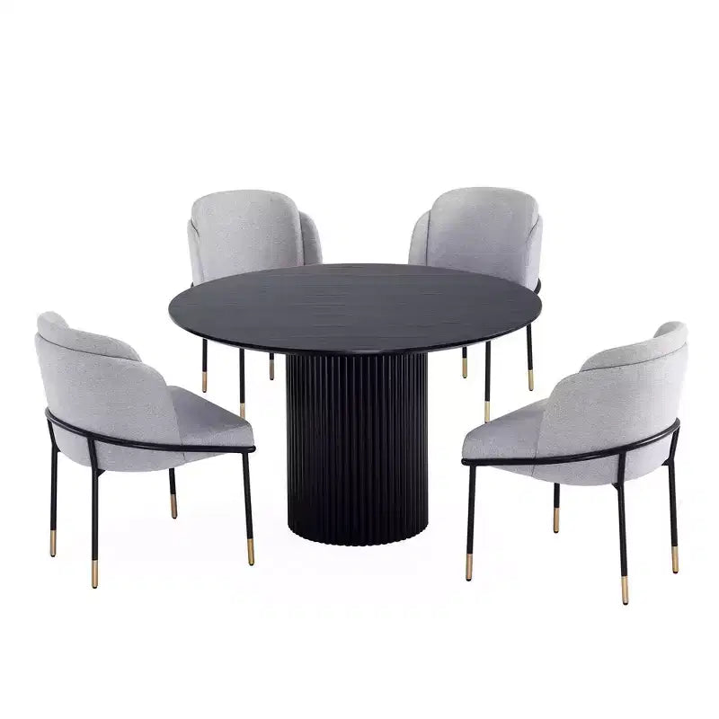 Manhattan Comfort 5pc 47.24" Hathaway and Flor Round Dining Set