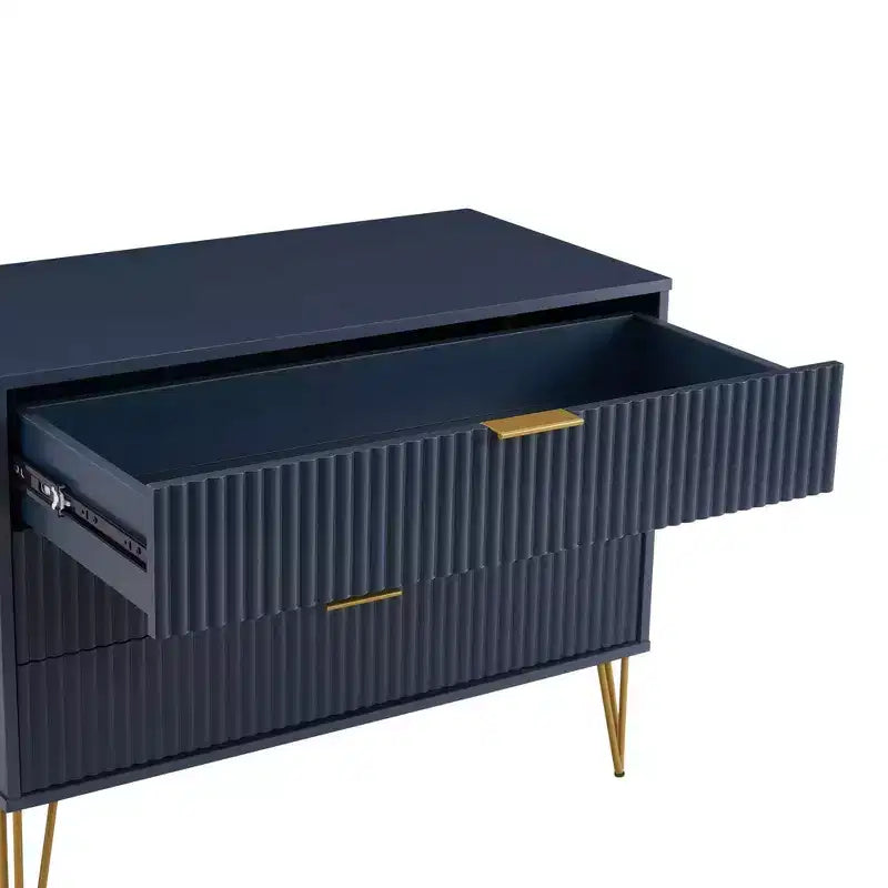 Ensemble commode 5 tiroirs, commode 3 tiroirs et table de chevet Manhattan Comfort Dumbo 3 pièces