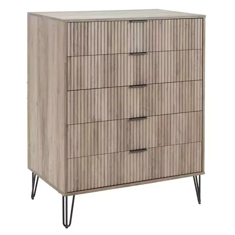 Ensemble commode 5 tiroirs, commode 3 tiroirs et table de chevet Manhattan Comfort Dumbo 3 pièces