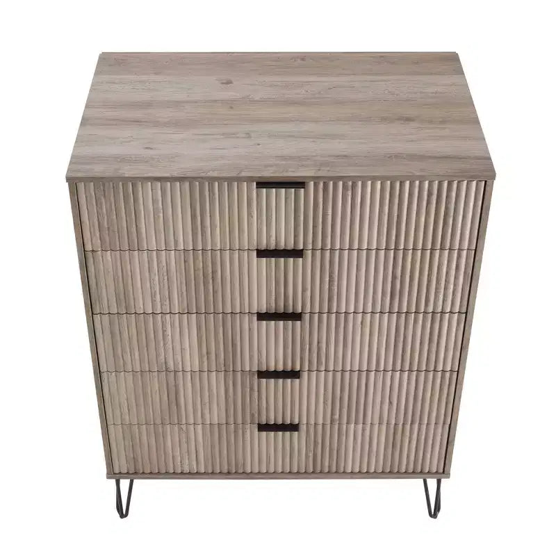 Ensemble commode 5 tiroirs, commode 3 tiroirs et table de chevet Manhattan Comfort Dumbo 3 pièces