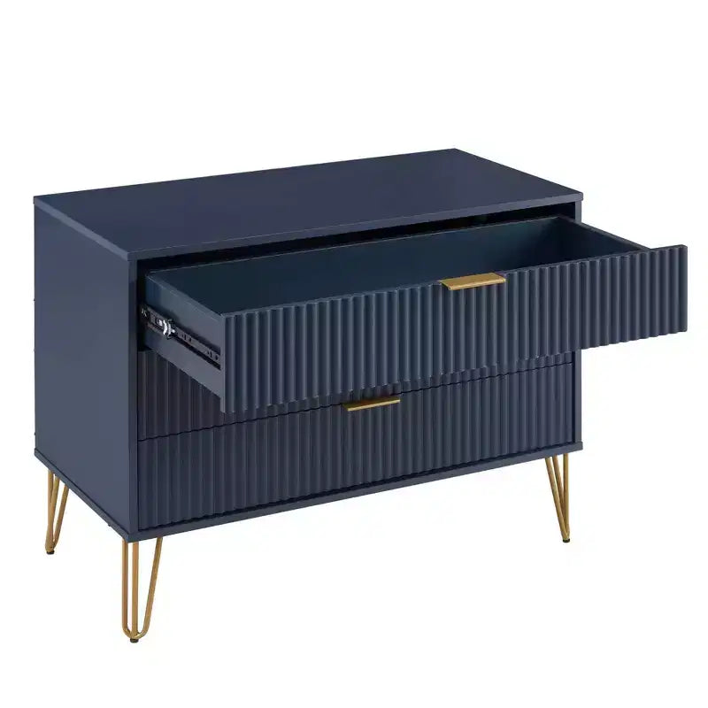 Ensemble commode 5 tiroirs, commode 3 tiroirs et table de chevet Manhattan Comfort Dumbo 3 pièces