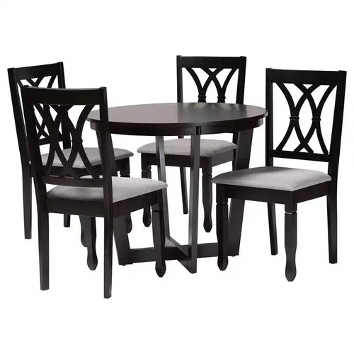 Baxton Studio Aggie, ensemble de 5 meubles de salle à manger modernes en bois