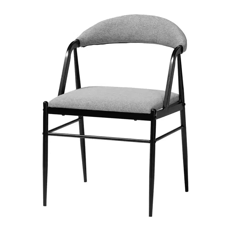 Ensemble de salle à manger 5 pièces Baxton Studio Orrin en tissu gris et métal de style industriel moderne