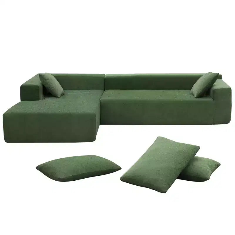 Canapé d'angle modulable 2 pièces Elio Modern de GDFStudio avec coussins