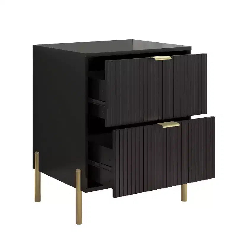 Ensemble de commode de chambre à coucher Festivo 4 pièces « Modern Elegance », une commode à 6 tiroirs et 2 tables de chevet à 2 tiroirs