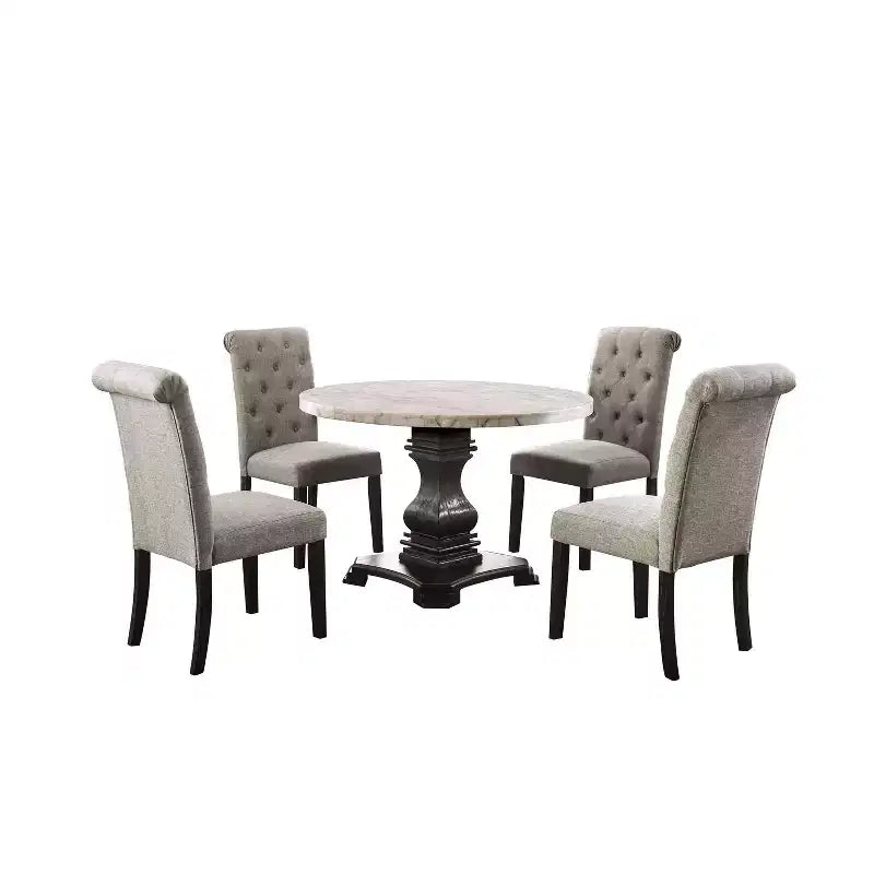 Ensemble repas 5 pièces Buckley - HOMES: Inside + Out: Plateau en marbre