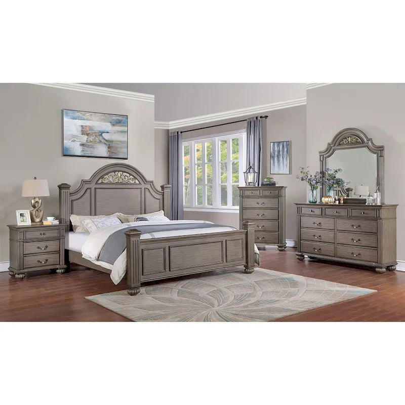 Commode et miroir traditionnels 2 pièces à 9 tiroirs Vame par Furniture of America