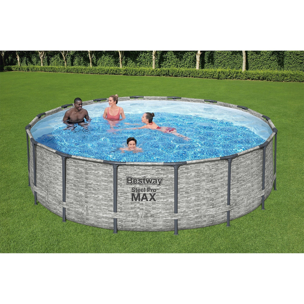 Piscine hors sol ronde Bestway Steel Pro MAX avec pompe et bâche