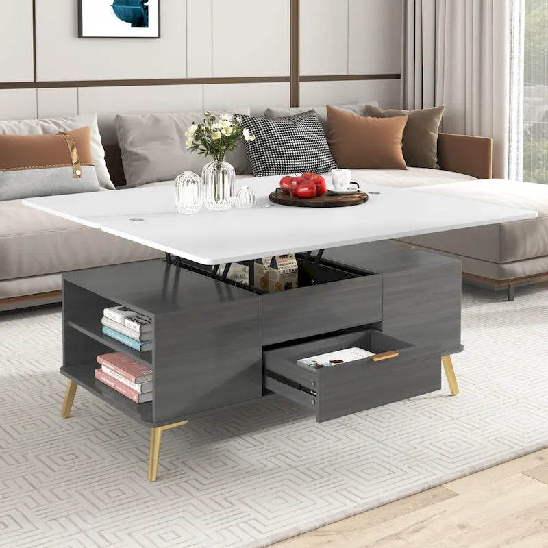 Table basse LED U-Can avec rangement
